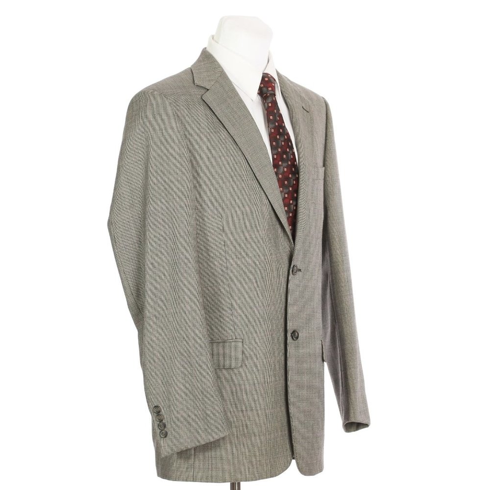 Andrew Fezza Two Button Gray Sharkskin Sport Coat - image 5